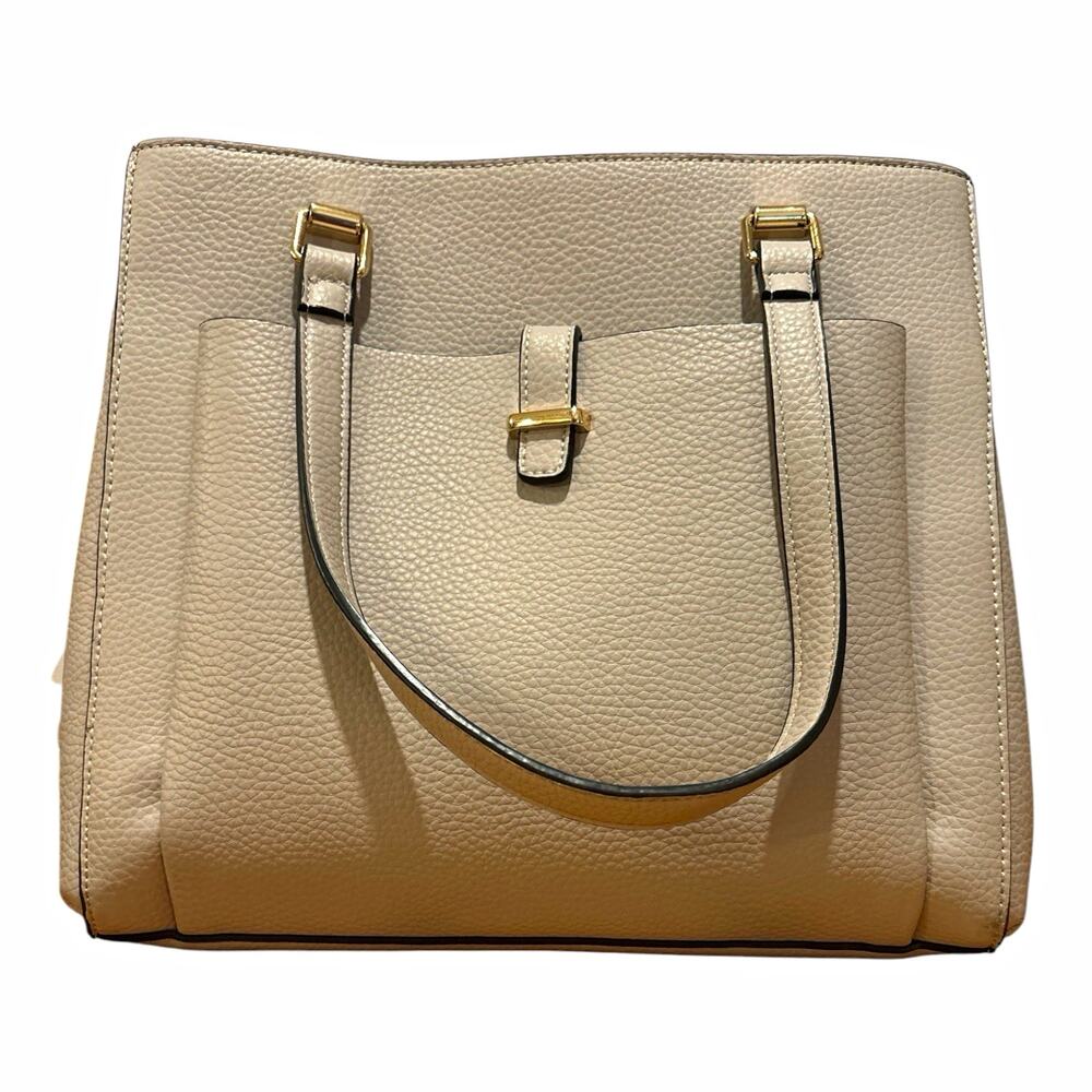 Urban Expressions Grey Pebbled Top Handle Bag w/ Detachable Strap